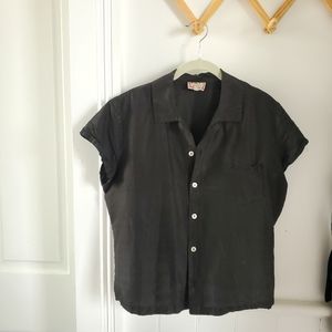Vintage silk collared blouse